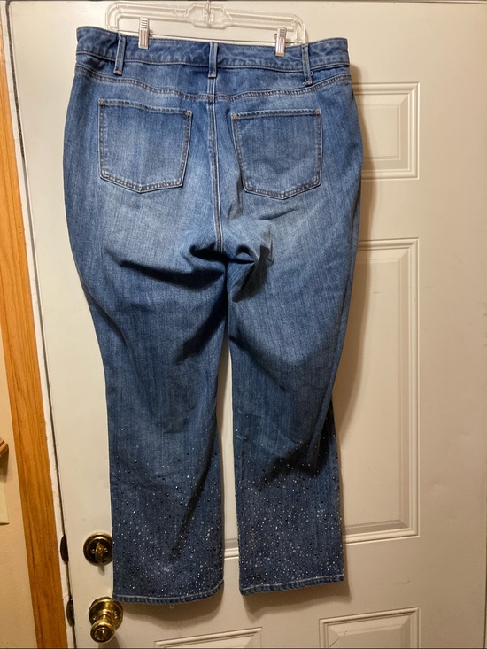 Talbots Denim - Women's Blue Embellished Jeans 18W
